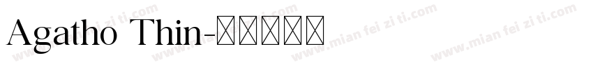Agatho Thin字体转换